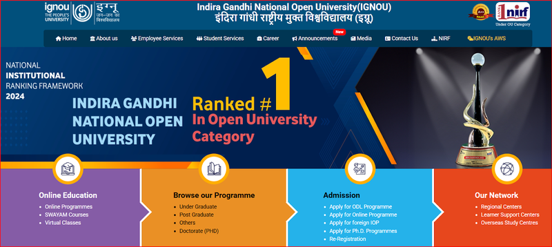 IGNOU (Indira gandhi national open) university online MBA college