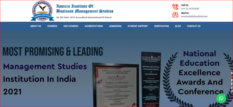 Xavier's institute of business management studies online MBA college