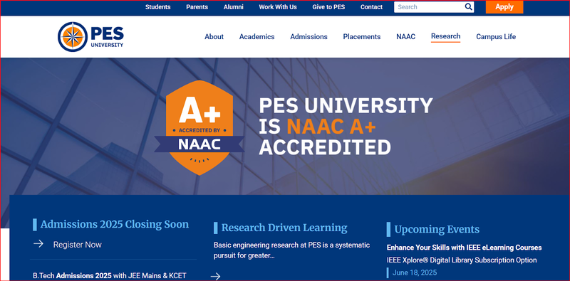 PES university MBA college