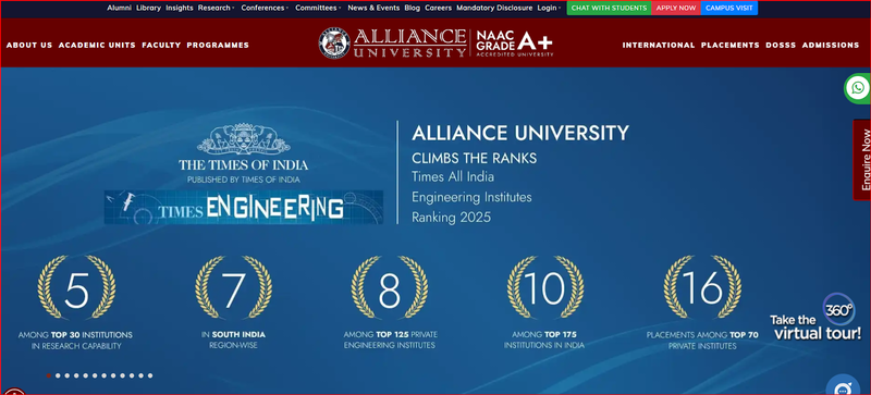 Alliance university MBA college