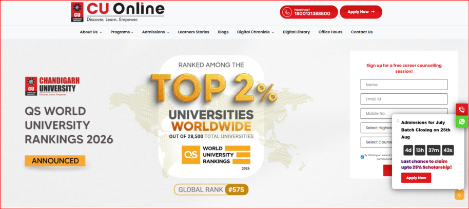 Chandigarh University Online MBA Program