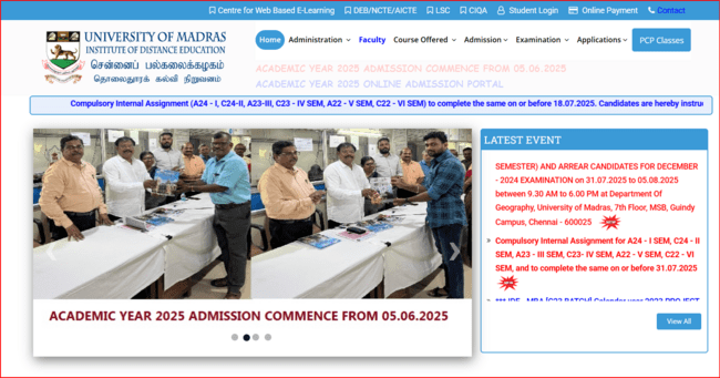 University of Madras -- Institute of Distance Education