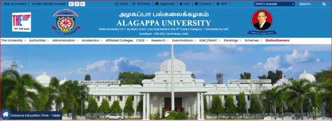 Alagappa University Directorate 