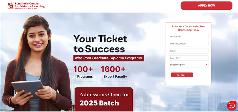 Symbiosis Centre for Distance Learning (SCDL) Hyderabad distance MBA college