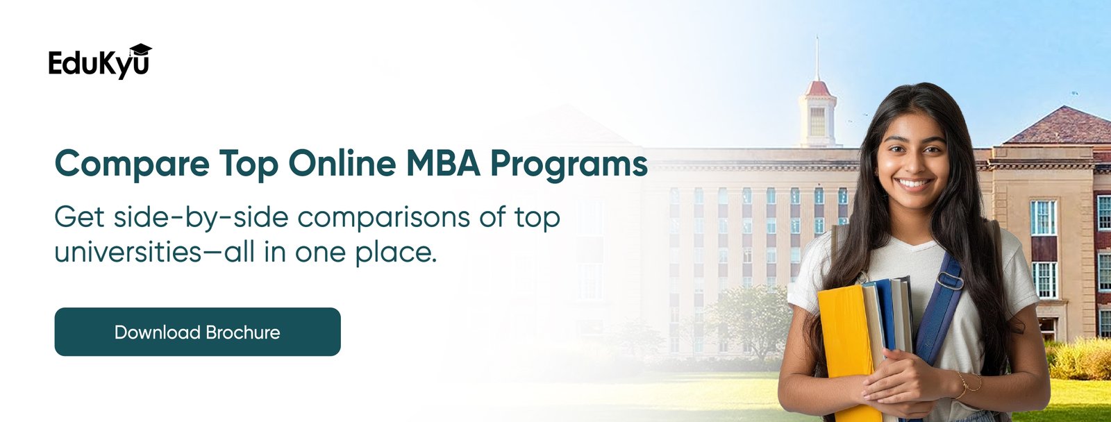 Compare top online MBA programs banner on Edukyu